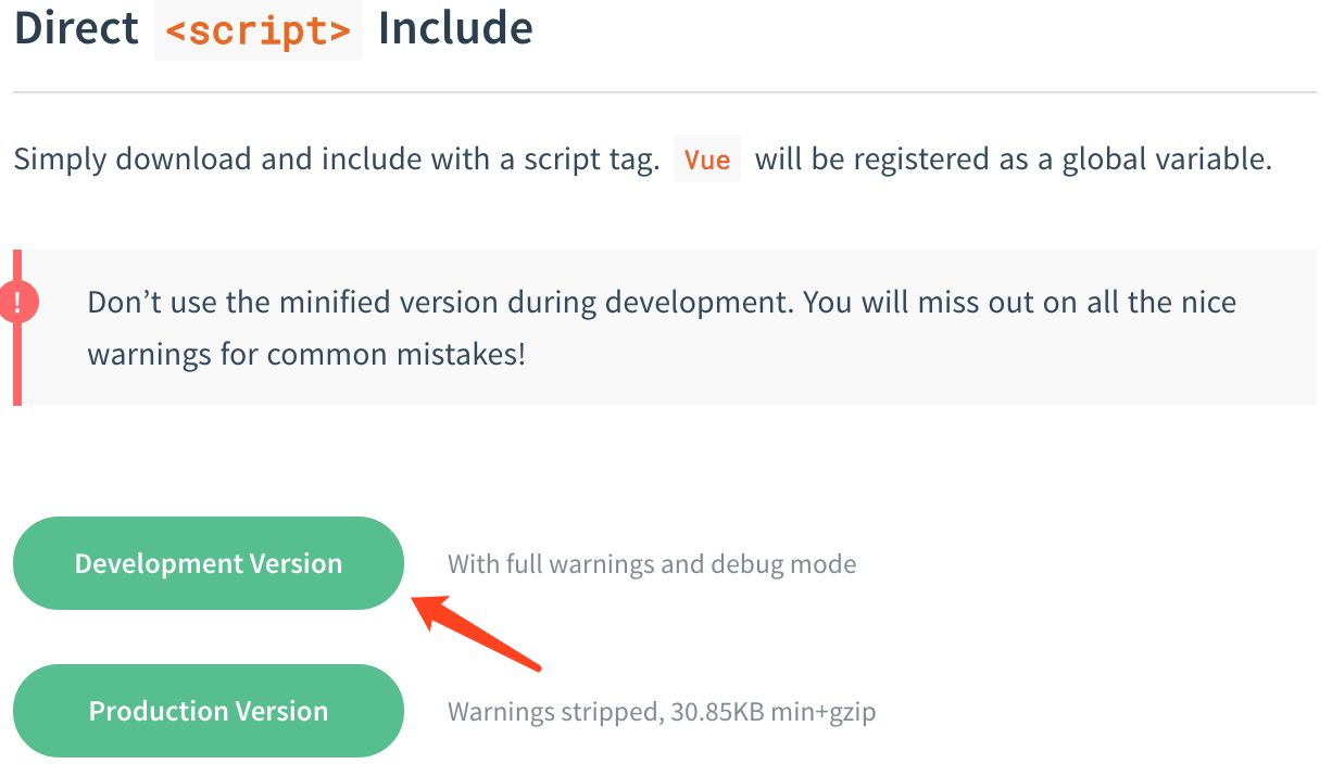 down the developement version vue.js.png